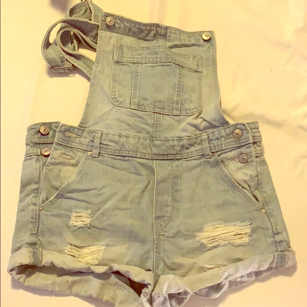 Denim Overalls- Shorts